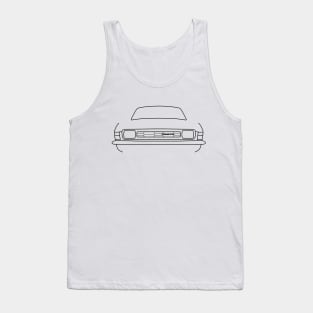 Austin Allegro classic car outline graphic (black) Tank Top